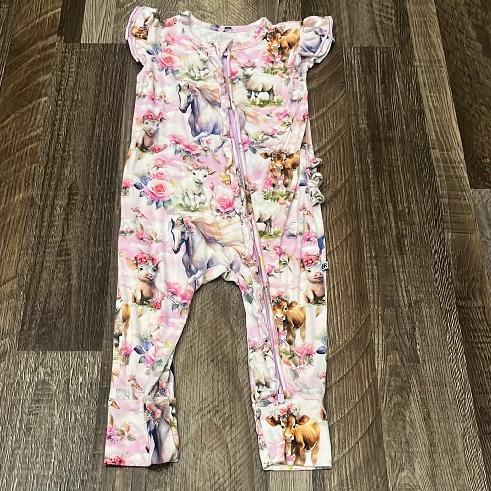 Bums & Roses Ruffled Romper